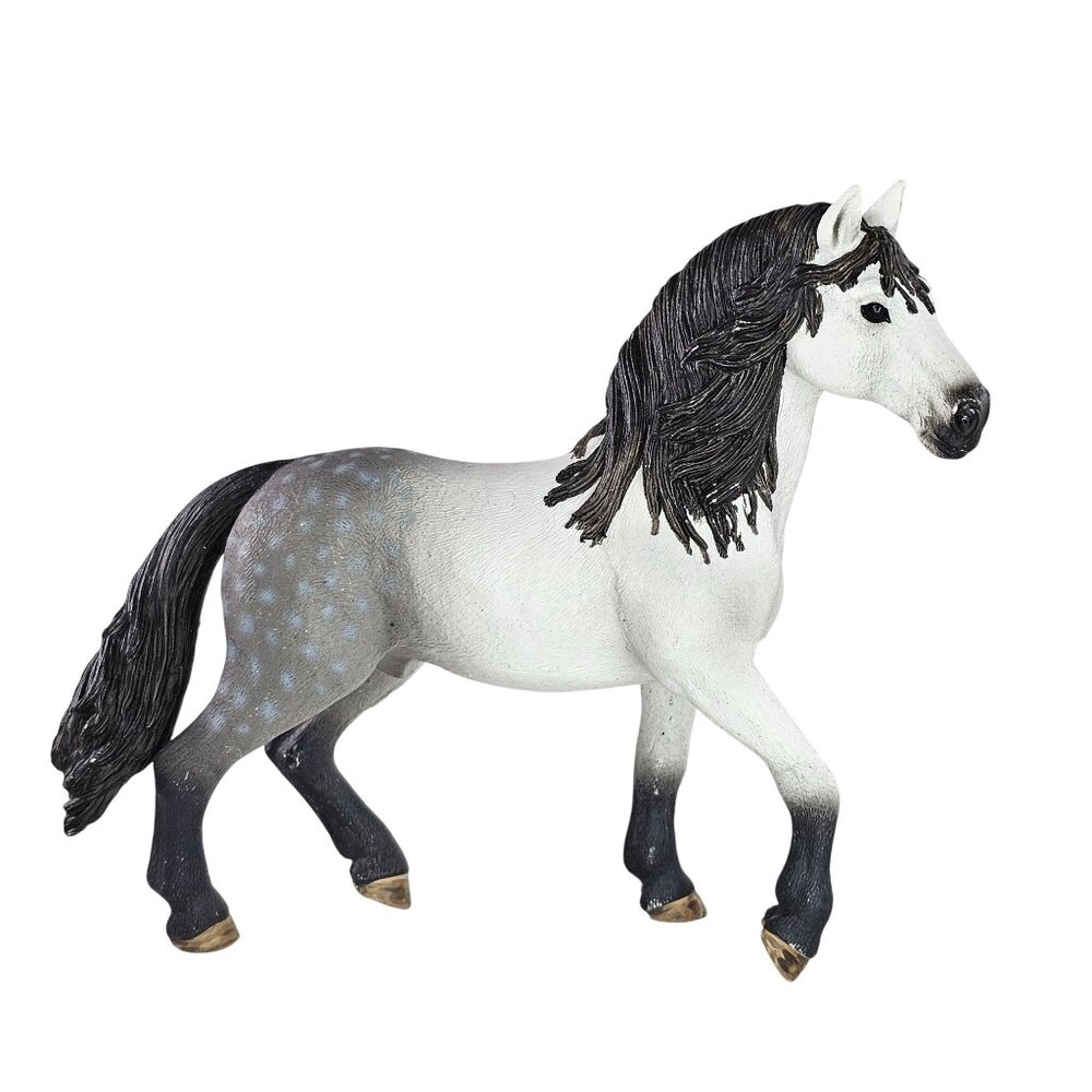 Schleich Horse Andalusian Stallion Toy Figure 13821 Dapple Grey Retired